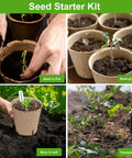 65 Pack Organic Peat Pots For Seed Starting, 3.15 Inch Round Nursery Pots With Drainage Holes, Seedling Starter Tray Plus 65 Plant Labels