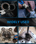 Four Pack CR-V Snap Ring Pliers Set Seven Inch Heavy Duty Internal And External Circlip Pliers used in automotive applications