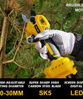 4 In 1 Cordless Pole Saw And Electric Pruning Shears With 8 Inch Brushless Mini Chainsaw used for branch trimming