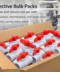 Box of 3 in PVC Shut-Off Ball Valve Schedule 40 150 PSI ASTM Socket for potable water and industrial systems