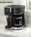 Two Way Programmable Drip Coffee Maker For Hot And Iced Brews With Single Serve Option Glass Carafe Auto Pause And Pour AquaFlow