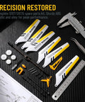 Ultimate Spare Parts Kit for S107 and S107G RC Helicopters in Yellow ABS Plastic and Alloy, durable components displayed.