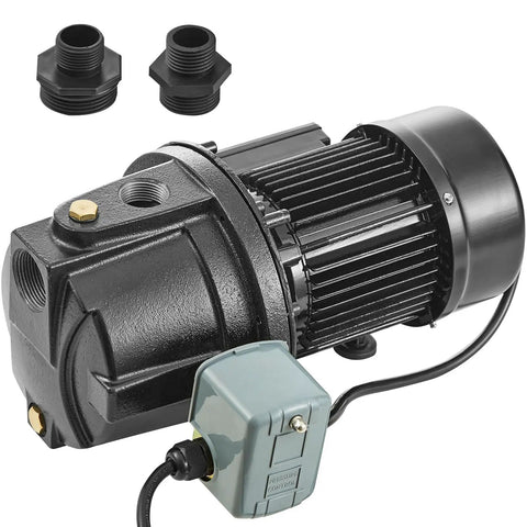115 Volt Shallow Well Jet Pump 1 HP Heavy Duty Cast Iron Irrigation Water Pump 164 Ft Max Head 20 To 40 PSI IPX4 Waterproof