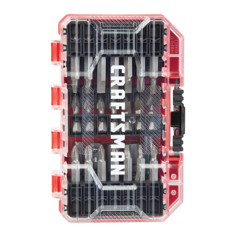 Top view of 47 Piece Screwdriver Bit Set With Bit Tips And Power Bits, Nut Driver Set And Socket Adapters for Versa Track in case