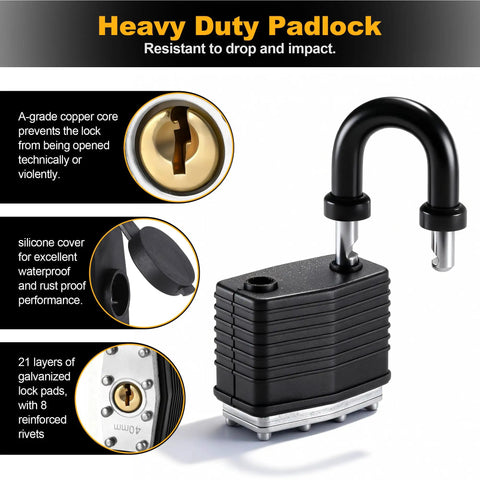 Heavy Duty 90 Degree Hasp Latch 4 Inch Stainless Steel Door Lock Rust Resistant Secure Gate Shed Barn Rock Solid Build Tough Black Padlock
