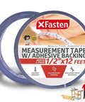 Heavy Duty Left To Right Peel And Stick Tape Measure 0.5 Inch By 12 Feet Two Pack With Adhesive Back For Workbench Woodworking And Sewing