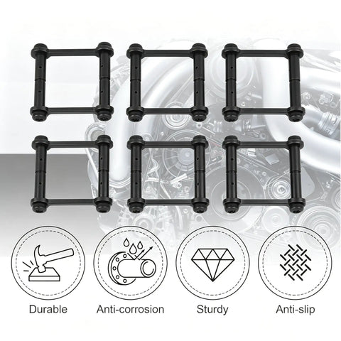 6 Pack Anti Slip Alignment Pins For Precision Machines And Motorcycles arranged with durability icons