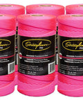 Pink 1000 Foot Braided Mason Line Replacement Roll Six Pack Nylon 18 With 165 Lb Strength For Masonry Construction And Landscaping Layouts
