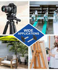 Collage showing M6 20mm Thumb Screws With T Handle Wing Knobs used on a tripod, machinery, outdoor furniture, and an easel.