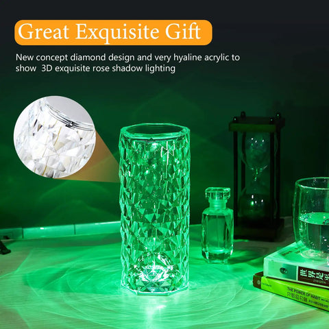 Color Changing Rose Table Lamp With Touch Control And Remote 16 Color LED Nightstand Lamp USB Rechargeable Bedside Light For Bedroom Living Room Or Bar Decor Two Pack