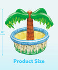 Inflatable 28 Inch Palm Tree Cooler For Beverages, Beach Luau Themed Party Decor And Tropical Outdoor Supplies, holds 100 cans