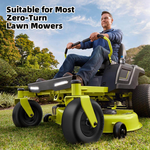 Flat Free 13x5.00-6 Tire And Wheel Set For Zero Turn Mowers, Built Tough No Flats, 500 Lb Load on zero-turn mower