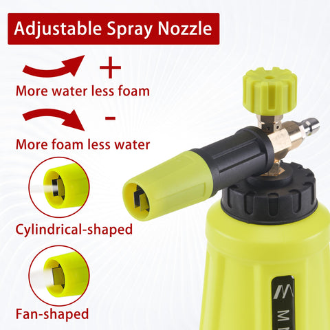 High Pressure Washer Foam Cannon Snow Foam Lance For Beefy Car Wash Foam 4000 PSI Power Washer Gun adjustable spray nozzle detail