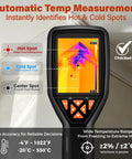 Handheld Thermal Imaging Camera With 320x240 Super Resolution And 25Hz Refresh Rate For Quick Moisture Checks shown with temperature measurement display