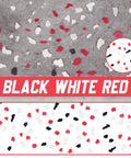 Epoxy Floor Decorative Flakes Kit 2.4 Kg 5.3 Lb Red Black White Blend 5-8 Mm Chips For Garage Basement And Concrete Coatings