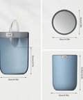 Ultra Compact 1.5L Mini Tabletop Trash Can With Swing Lid For Bathroom Vanity Or Desk Space Saving 4.7 Inch Diameter 6.5 Inch Tall