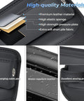Anti Drop Car Seat Gap Filler Organizer In Premium Leather, Universal Fit For Car, SUV, And Truck showing material details
