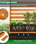 Two Panel Outdoor Privacy Fence with Planter Box for AC Unit No Dig Kit Wood Privacy Screen Enclosure showing drainage features.