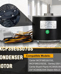 Upgraded Condenser Fan Motor 1/4 HP 1100 RPM 208 230V CW CCW With Metal Capacitor and compatible models list