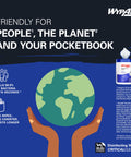 Hands holding Earth with Disinfecting Wipes With Hydrogen Peroxide Cleaner Fresh Scent 5.75 X 7 Inches Pro Grade Sanitizing Wipes image.