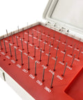 Pro Grade Pin Gauge Set 50 Piece In Bearing Steel, Heat Treated And Burr Free, With Sturdy Storage Case, Precision 0.011 To 0.060 Inches, Great For Machining, Alignment, And Tight Tolerances. 50-piece pin gauge set in case, .011-.060