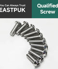 25-Piece 1/4-20 Button Head Socket Cap Bolts Set In 304 Stainless Steel 18-8 Bright Finish Fully Threaded