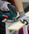WG015 Level 5 Cut Resistant Construction Work Gloves With Foam Nitrile Coating while using jigsaw on wood