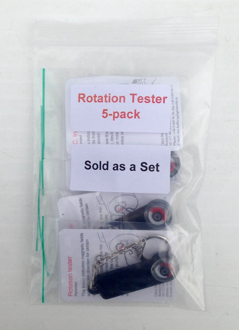 Rotation Tester And AC Detector Bundle For Circulating Pumps And HVAC Systems, Five Pack In White And Red, packaging view.