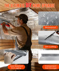 Pro Grade Sauna Foil Vapor Barrier Roll 500 Square Feet being installed, showing waterproof and tear-resistant features.