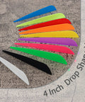 4 Inch Plastic Fletching Vanes For DIY Archery Arrows 50 Pack Black High Durability TPU Vane Set For Quick Smooth Flights