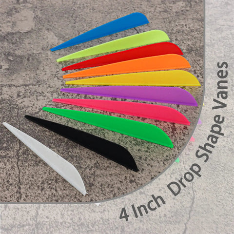 4 Inch Plastic Fletching Vanes For DIY Archery Arrows 50 Pack Black High Durability TPU Vane Set For Quick Smooth Flights