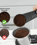 Using medium-coarse grounds for 4 Shot Steam Espresso Cappuccino Latte Maker With Stainless Steel Frothing Pitcher