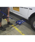 Long Reach Low Profile Floor Jack For Low Clearance Cars, 3 Ton Capacity, Quick Lift Foot Pedal, Dual Piston Pump in use