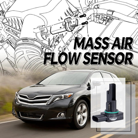 Mass Air Flow Sensor MAF 22204 31020 Replacement for Toyota and Lexus models with a vehicle illustration