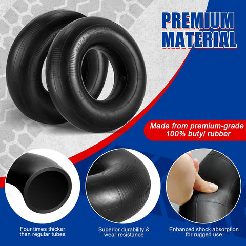 Beefy 2 Pack Inner Tubes For 20x8.00-8 Tires With TR13 Straight Valve Stem Built Tough From Premium Butyl Rubber