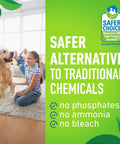 Hella Tough On Stubborn Mold And Mildew Stains Pack Of Two 32 Oz Bleach Free Spray Bottles Top Shelf Multi Surface Cleaner For Tile Wood Concrete Kid Safe And Totally Dependable with a family and pet in a bright living room.