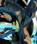 Close-up view of GEN2 Wheel Bearing Kit 62 66 72 85mm for VAG Cars Pro Grade Set With Extraction Adaptor on VAG vehicle