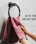 Matte Black Towel Ring And Wall Mounted Hand Towel Holder For Bathroom And Kitchen SUS304 Stainless Steel Durable Finish