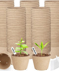 132 Pack 4 Inch Pulp Plant Pots With Drainage Holes Seedling Nursery Box Seed Starting Tray And 132 Plant Labels Organic Peat Pots