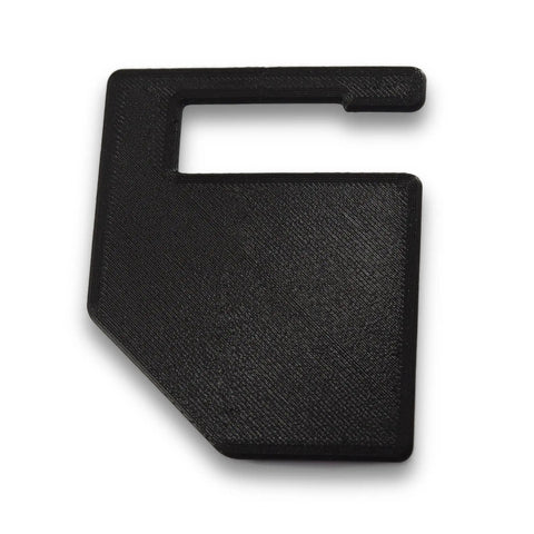 Sleek Charging Indicator Light Hide Cover For Hyundai Ioniq 5 And 5N Ccs1 Adapters, black plastic snap cover for charge port.