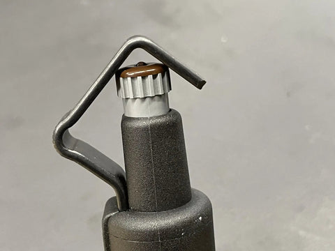 Close-up of Hard Cable Jacket Strippers For Pros Portable Electrician Tool showing blade and handle for cable jacket removal.