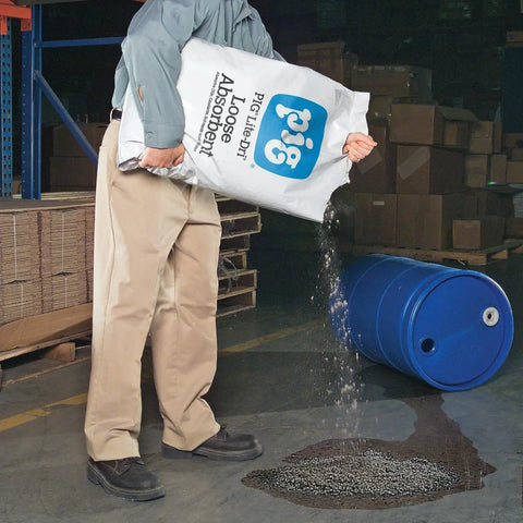 Super Tough White Loose Absorbent Granules For Garage Spill Cleanup Soaks Right Up Oil Fluids And Coolants Fast Handling Heavy Duty 22 Pound Bag Shop Essential