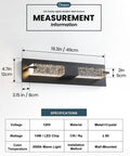 LED Wall Sconce Light 19 Inch Black Modern Dope Crystal Glass Wall Lamps Dimmable 3000K Warm White measurement info