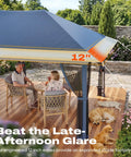 10x20Ft Pop Up Gazebo Canopy Tent One Person Setup Portable Instant Folding Shelter Outdoor Shade For Backyard Patio BBQs Parties Easy Center Hub Lock For Fast Setup providing shade over a wooden patio deck with people sitting underneath and dogs resting beside.