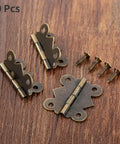 40 Pcs Mini Butterfly Door Hinges Set in Antique Bronze with screws, ultra lightweight, 20x25mm for cabinet drawers and boxes