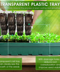 Seed Starter Tray With Grow Light Kit, 96-cell seedling trays with transparent plastic tray and humidity domes for indoor growing