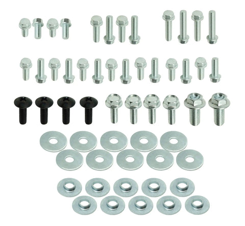 58 Piece Universal Body Bolt Kit For Plastic Panels, Seats And Fenders On Japanese Off Road Motorcycles Like DRZ KDX KLX MX TT XT CRF XR XL