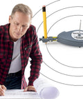 Architect using Rotating Tape Measure Circle Tool For Arcs And Circles Pencil Friendly Beam Compass Alternative with pencil