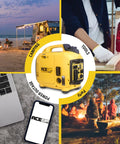 Whisper Quiet 1500 Watt Portable Inverter Generator with 120V AC Outlet USB Type A 12V DC for camping and power tools