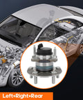 Image showing Premium Rear Wheel Hub Bearing Assembly 512436 For 2010 To 2013 Kia Forte Koup Forte5 And Forte with car diagram.